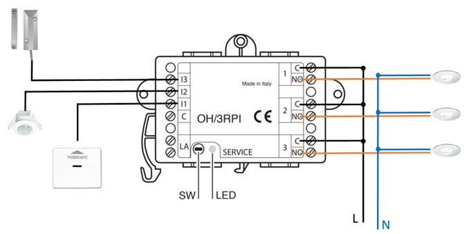 branchement module à trois circuits